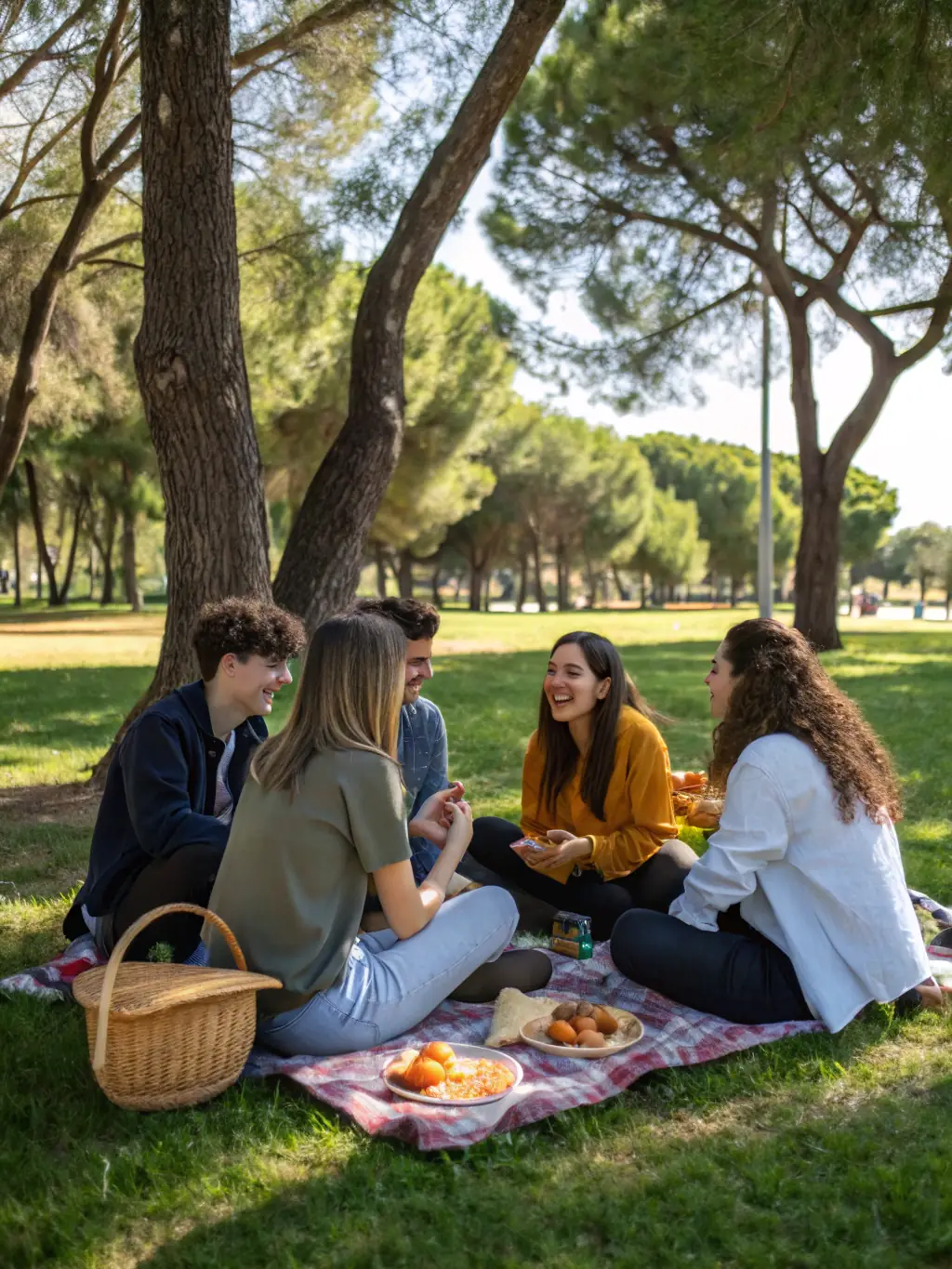 A photograph of community members enjoying a meal together at a picnic organized by ASSO COMITE DES FETES, emphasizing the social bonds created through these events.