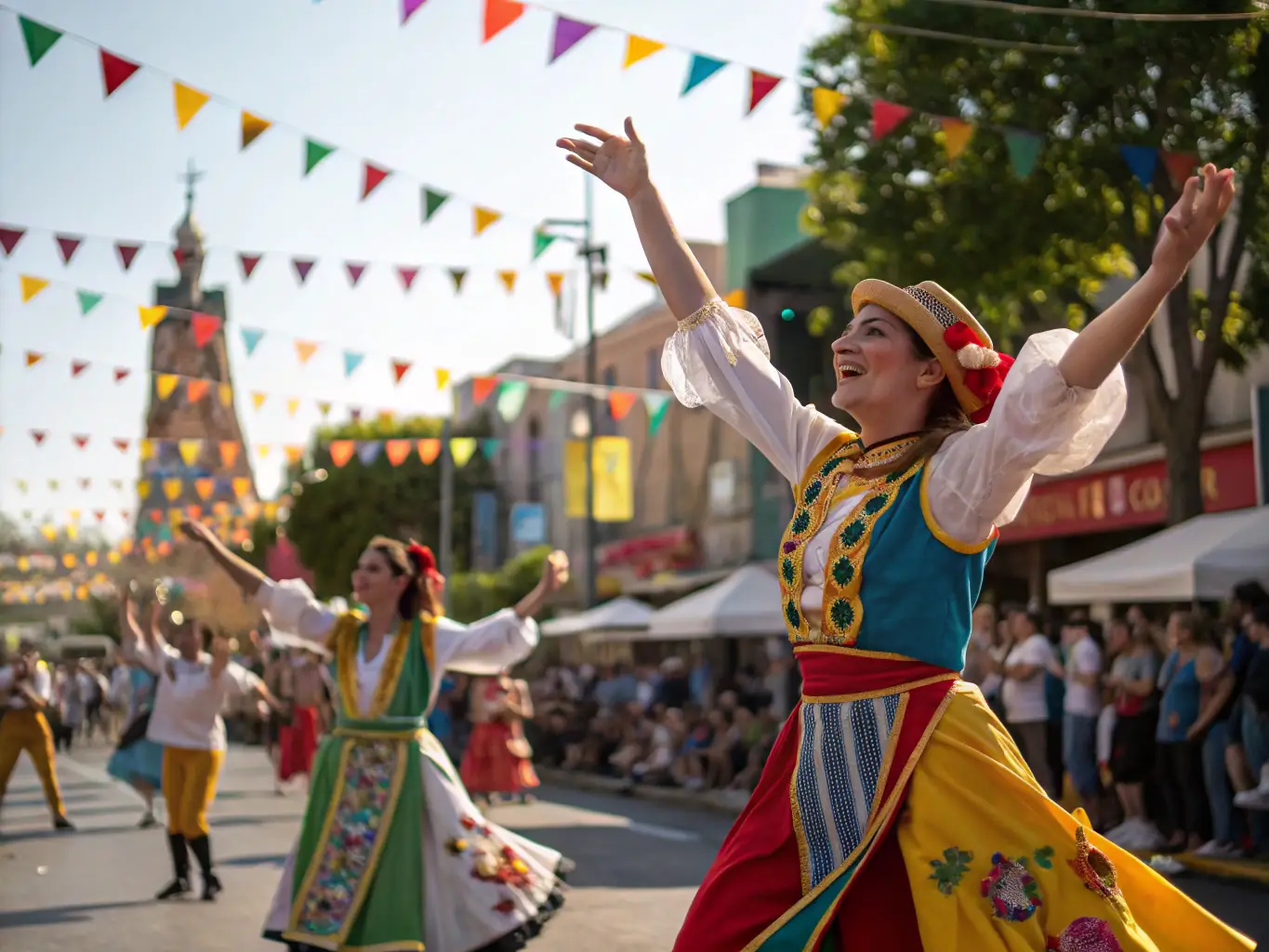 A photograph capturing an artistic performance during a cultural event organized by ASSO COMITE DES FETES, highlighting the talent and creativity within the community.